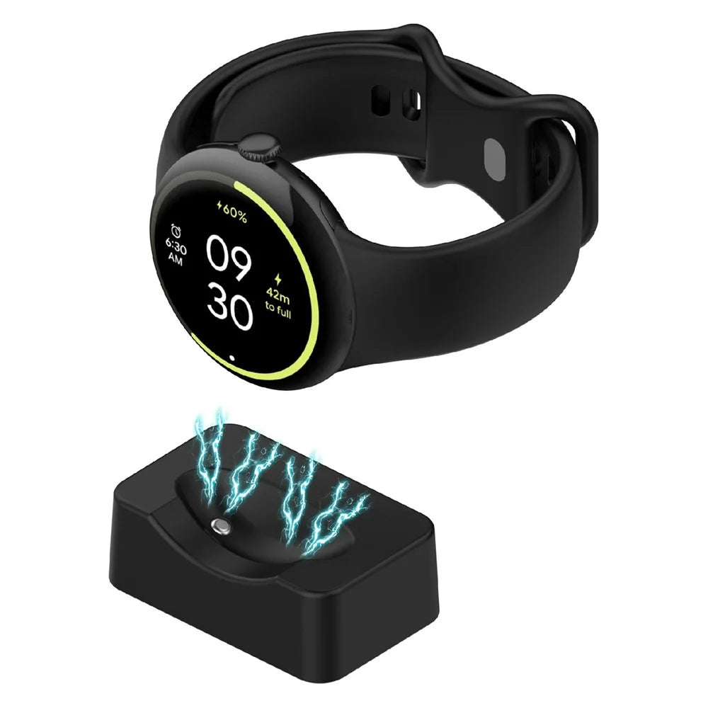 For Google Pixel Watch 4 45mm / 41mm Charging Dock Magnetic Charger Stand Station (without Cable) - Black - 2
