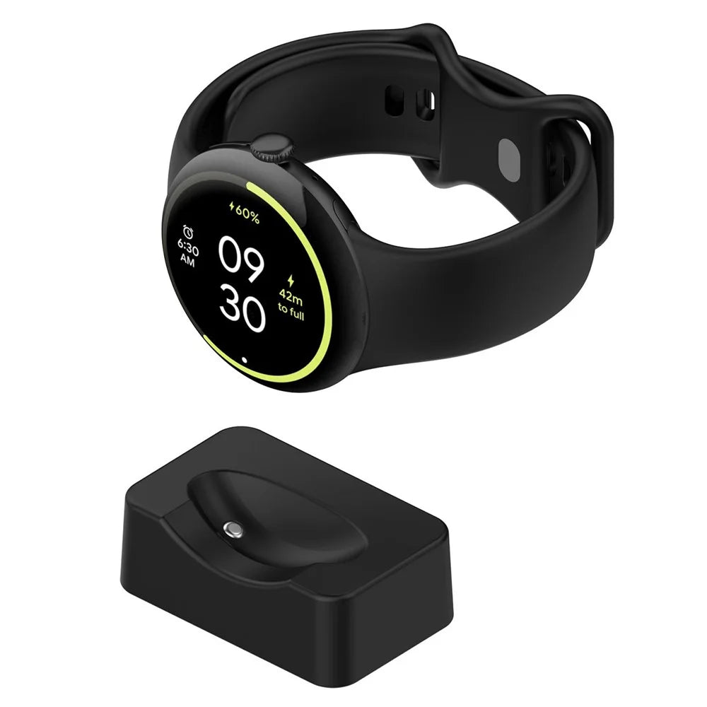 For Google Pixel Watch 4 45mm / 41mm Charging Dock Magnetic Charger Stand Station (without Cable) - Black - 6