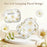 AHASTYLE WE40 for AirPods Pro 3 Case Pattern Print Transparent TPU Shockproof Protective Cover with Carabiner - Lacquered Flowers - 4