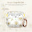 AHASTYLE WE40 for AirPods Pro 3 Case Pattern Print Transparent TPU Shockproof Protective Cover with Carabiner - Lacquered Flowers - 5