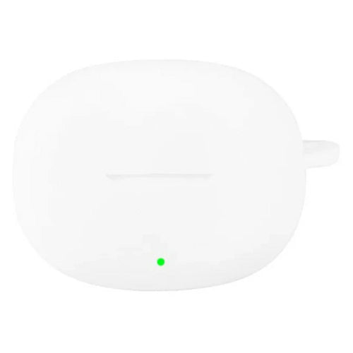 Silicone Case for iQOO TWS 5i Earbuds Shockproof Anti-Fall Protective Cover with Round Buckle - White - 1