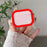 Silicone Case for Apple AirPods Pro 2 Charging Case Macaron Color Blocking Protective Cover with Metal Carabiner - Pink+Red - 2