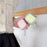 Silicone Case for Apple AirPods Pro 2 Charging Case Macaron Color Blocking Protective Cover with Metal Carabiner - Pink+Red - 7