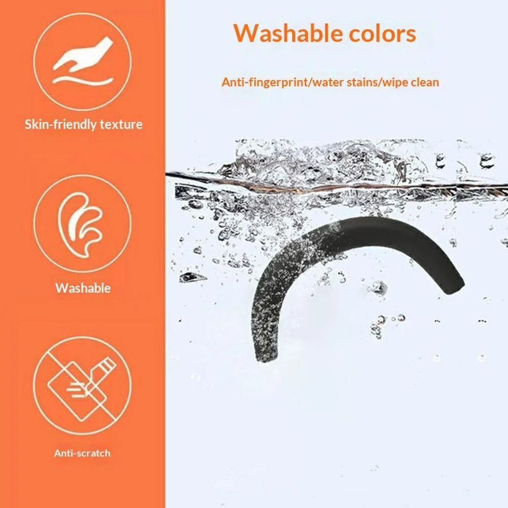 For Sony 1000X The Collexion Headband Protector Cover Headphones Silicone Protection Sleeve - Black - 3