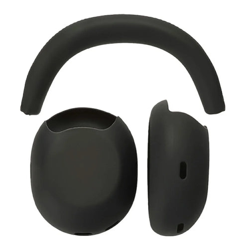 For Sony 1000X The Collexion Headphones Silicone Case Set 2Pcs Ear Pad Cover + Headband Sleeve - Black - 1