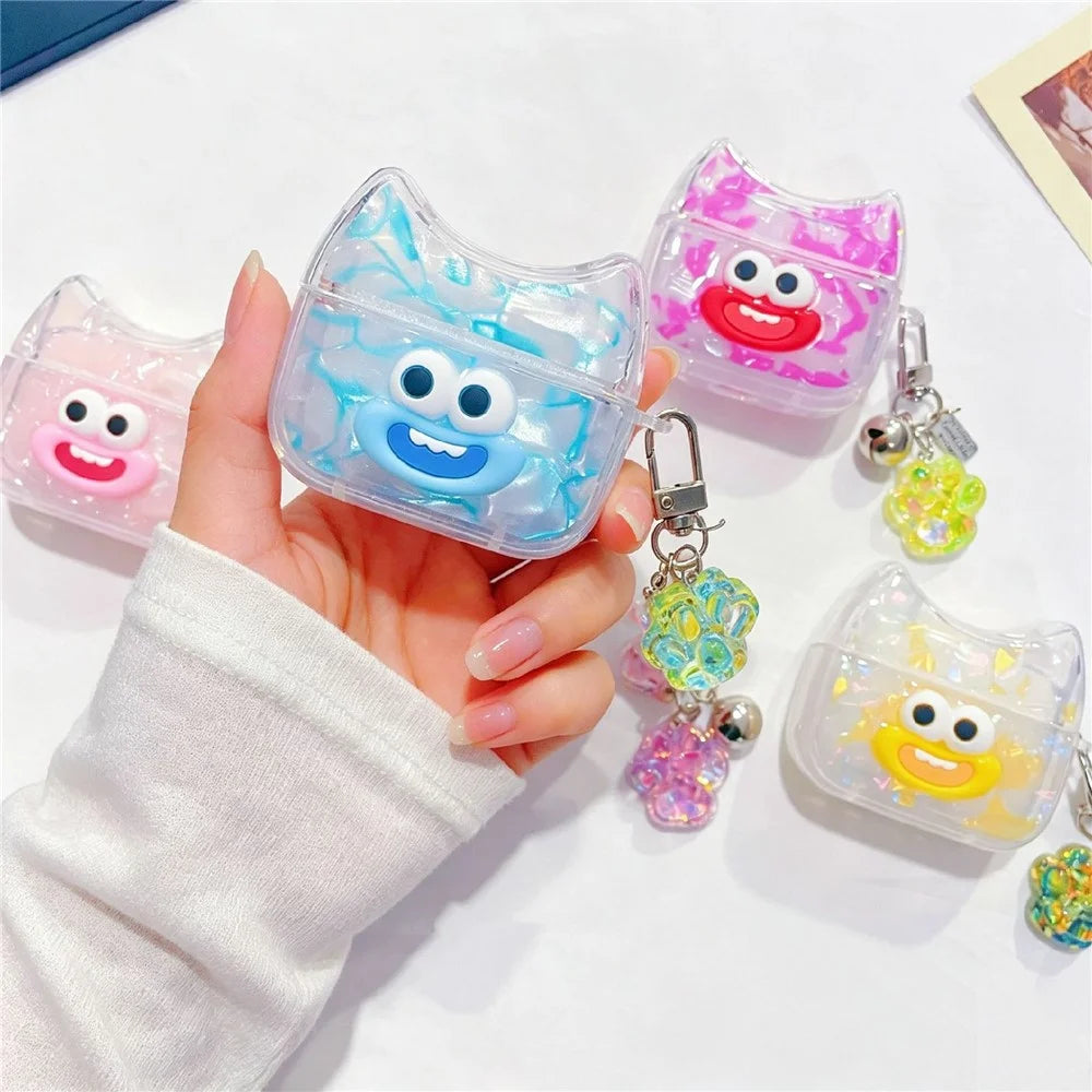 TPU Case for Apple AirPods with Wireless Charging Case (2019) / AirPods with Charging Case (2019) / (2016) Smile Face TPU Earphone Cover with Pendant - Pink - 2