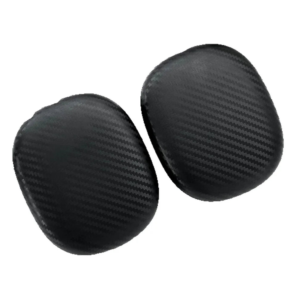 2Pcs For AirPods Max 2 / Max Ear Cushion Cover IMD Carbon Fiber Texture Anti-scratch Protective Case - Black - 1