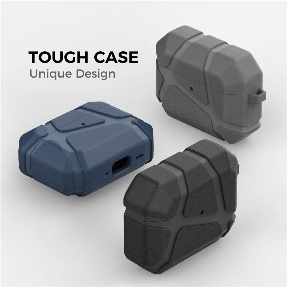 AHASTYLE JY25 for AirPods Pro 3 Case TPU Scratch Resistant Protective Cover with Carabiner - Black - 7