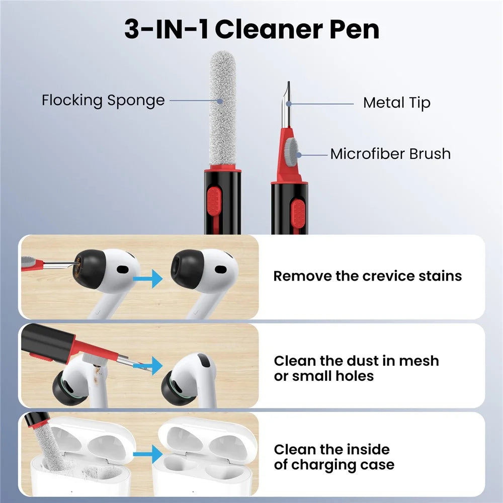 AHASTYLE WE38 3 Pairs Ear Tips for AirPods Pro 3 Silicone Noise Isolation Earbuds Tips Covers with 3 in 1 Cleaning Pen - Size: L - 6