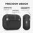 AHASTYLE JY24 for AirPods Pro 3 Case Dust Plug Design Silicone Protective Cover with Hand Strap - Black - 4