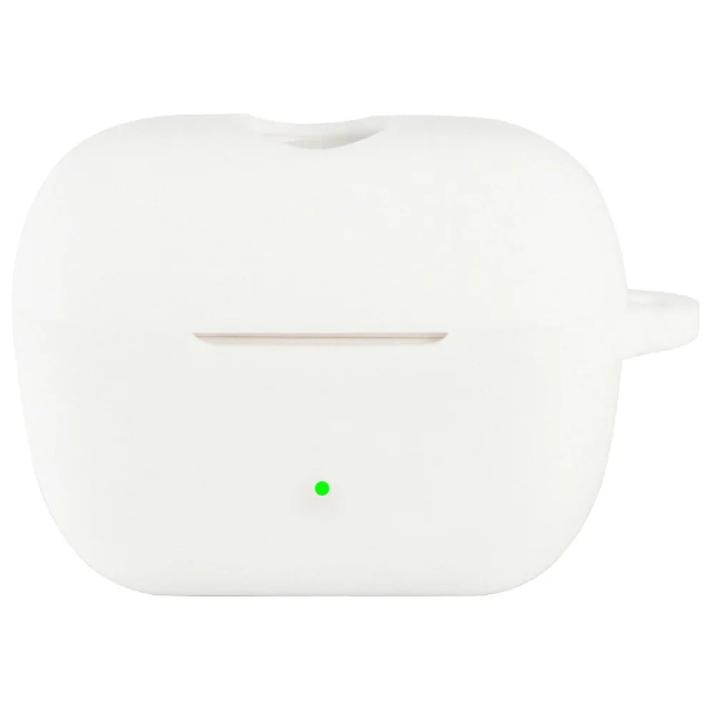 For Sennheiser ACCENTUM Clip Silicone Case Shockproof Scratch Resistant Earphone Cover with Hanging Buckle - White - 1