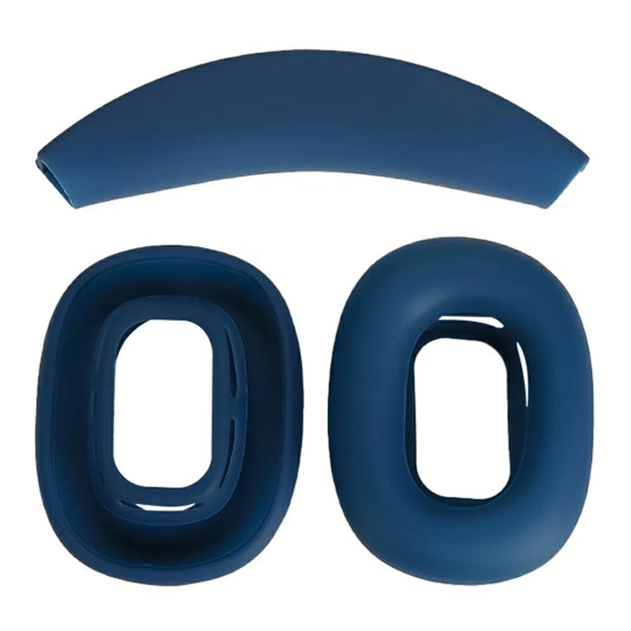 For Nothing Headphone (a) 2Pcs Ear Pad Silicone Case Protective Cover with Headband Sleeve - Dark Blue - 1