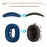 For Nothing Headphone (a) 2Pcs Ear Pad Silicone Case Protective Cover with Headband Sleeve - Dark Blue - 4