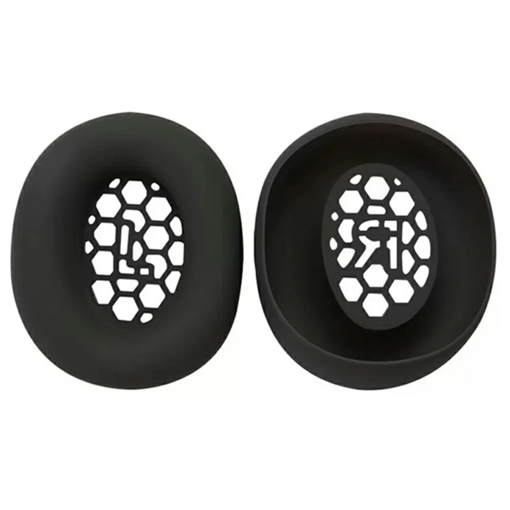 2Pcs for Honor Choice Codeler Headphones 2 Ear Cushion Silicone Covers Protective Sleeves - Black - 1