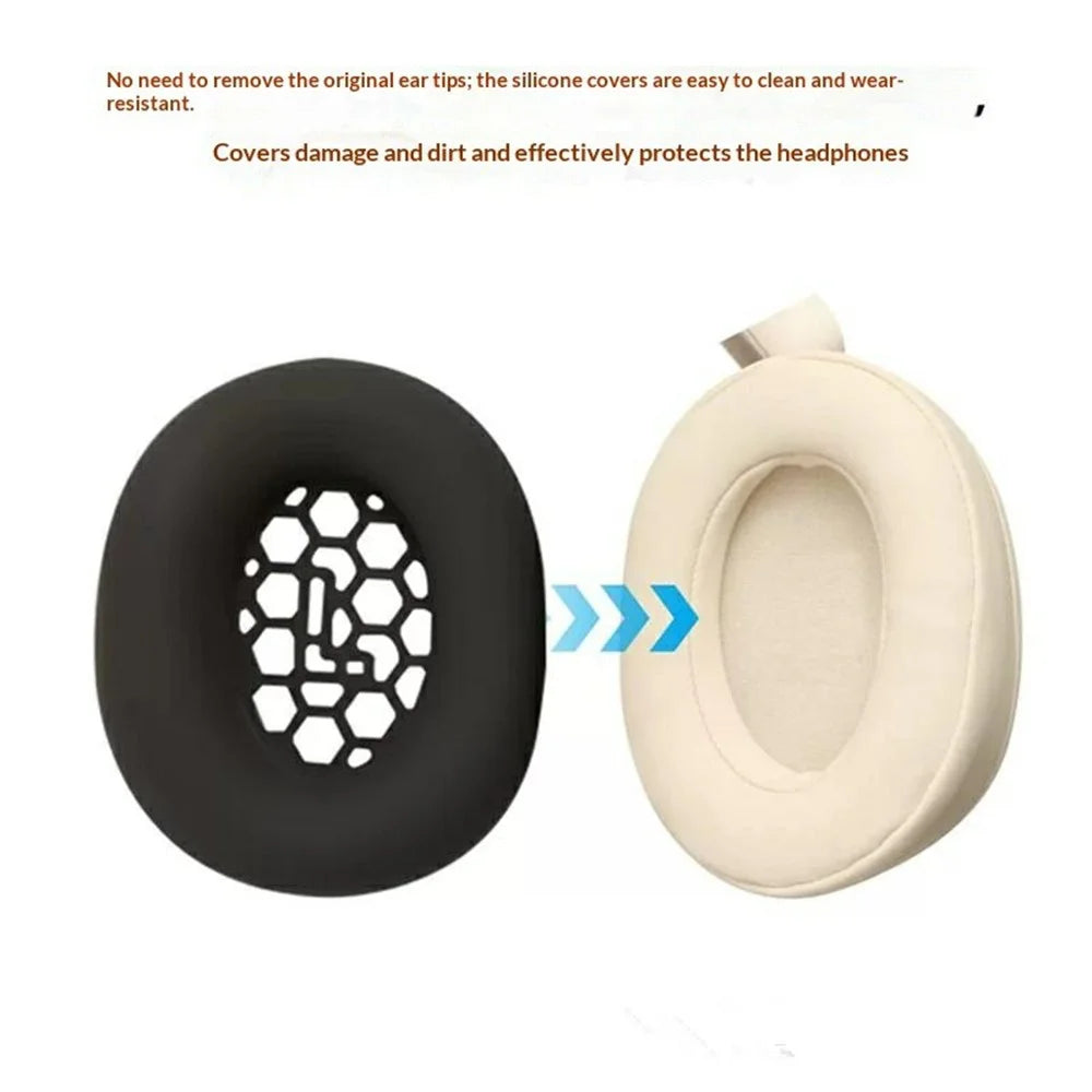 2Pcs for Honor Choice Codeler Headphones 2 Ear Cushion Silicone Covers Protective Sleeves - Black - 3