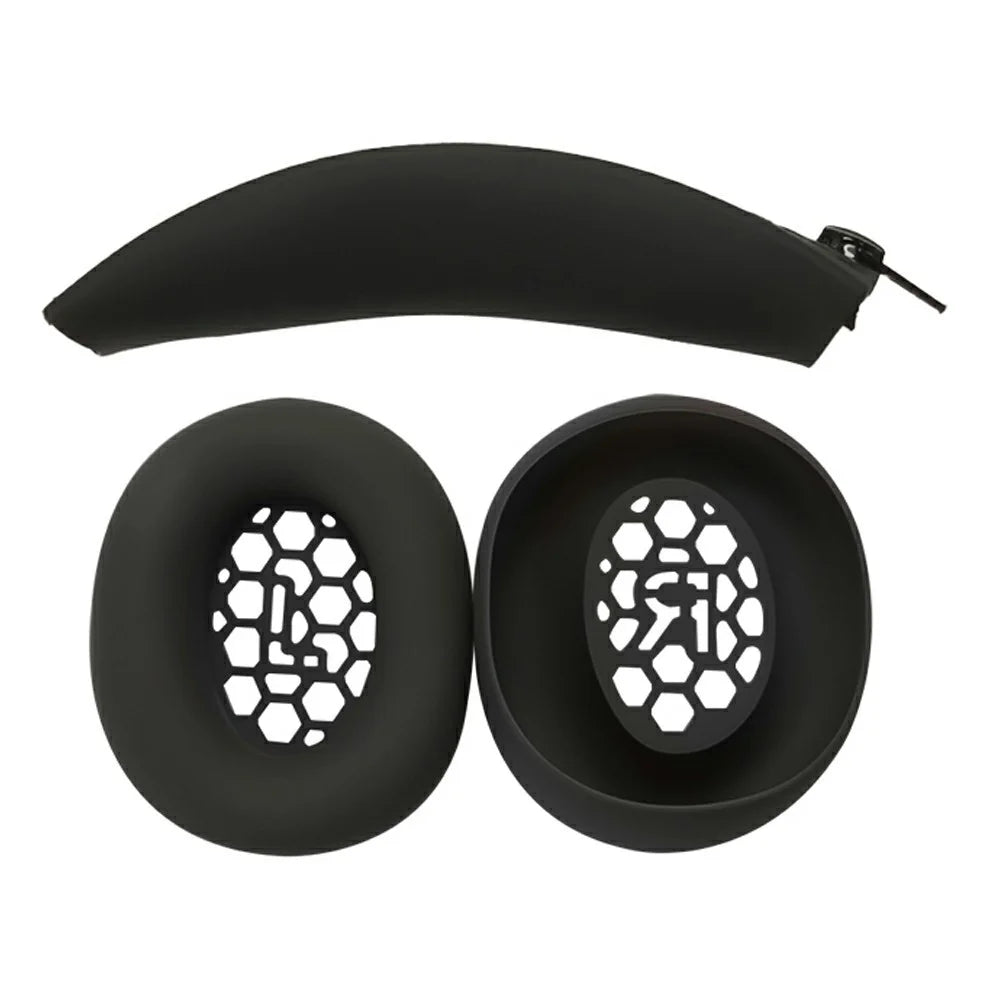 For Honor Choice Codeler Headphones 2 Silicone Protective Case Set (2Pcs Earpad Cover + Headband Cover) - Black - 1