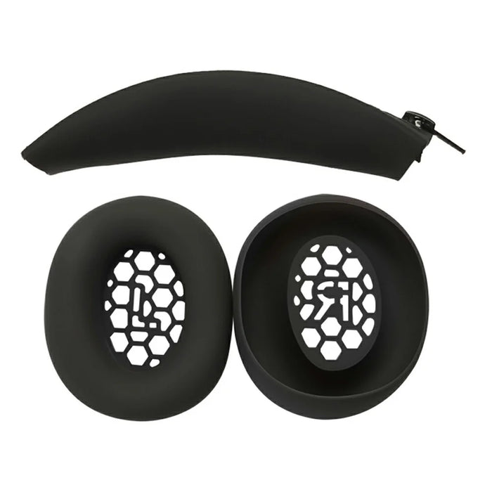 For Honor Choice Codeler Headphones 2 Silicone Protective Case Set (2Pcs Earpad Cover + Headband Cover) - Black - 1