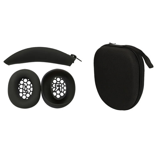 For Honor Choice Codeler Headphones 2 Silicone Case Kit , 2Pcs Earpad Cover + Headband Cover + Storage Bag - Black - 1
