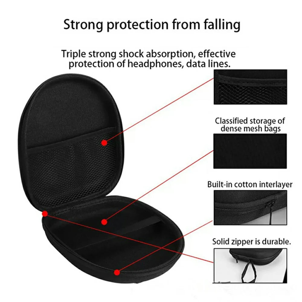 For Honor Choice Codeler Headphones 2 Silicone Case Kit , 2Pcs Earpad Cover + Headband Cover + Storage Bag - Black - 5