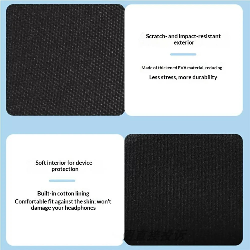 For Honor Choice Codeler Headphones 2 Silicone Case Kit , 2Pcs Earpad Cover + Headband Cover + Storage Bag - Black - 6
