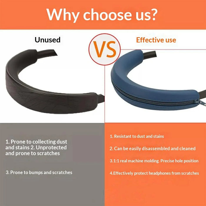 For Sennheiser ACCENTUM Plus / ACCENTUM Silicone Headband Cover Protective Sleeve - Dark Blue - 2