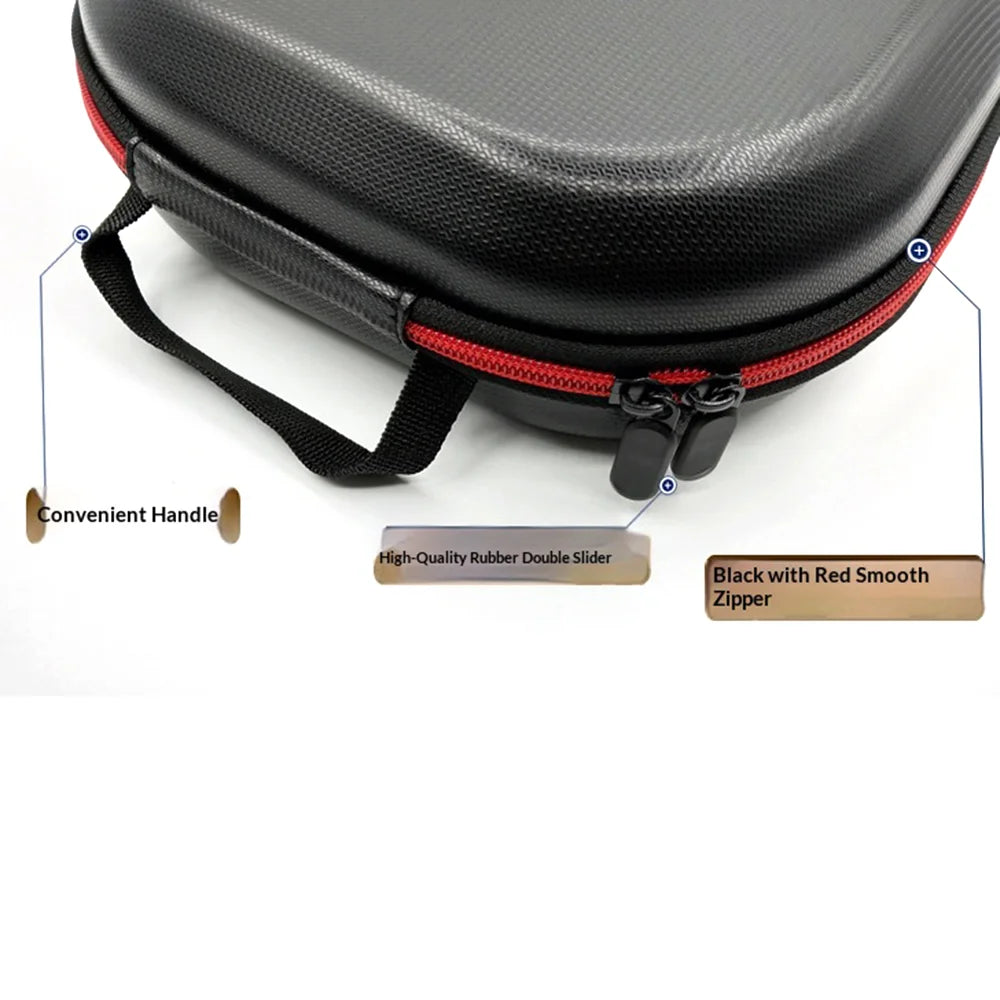 For Sony INZONE H5 / H7 / H9 Headphone Case Shockproof EVA Hard Shell Carrying Pouch - Leather Style/Black - 2