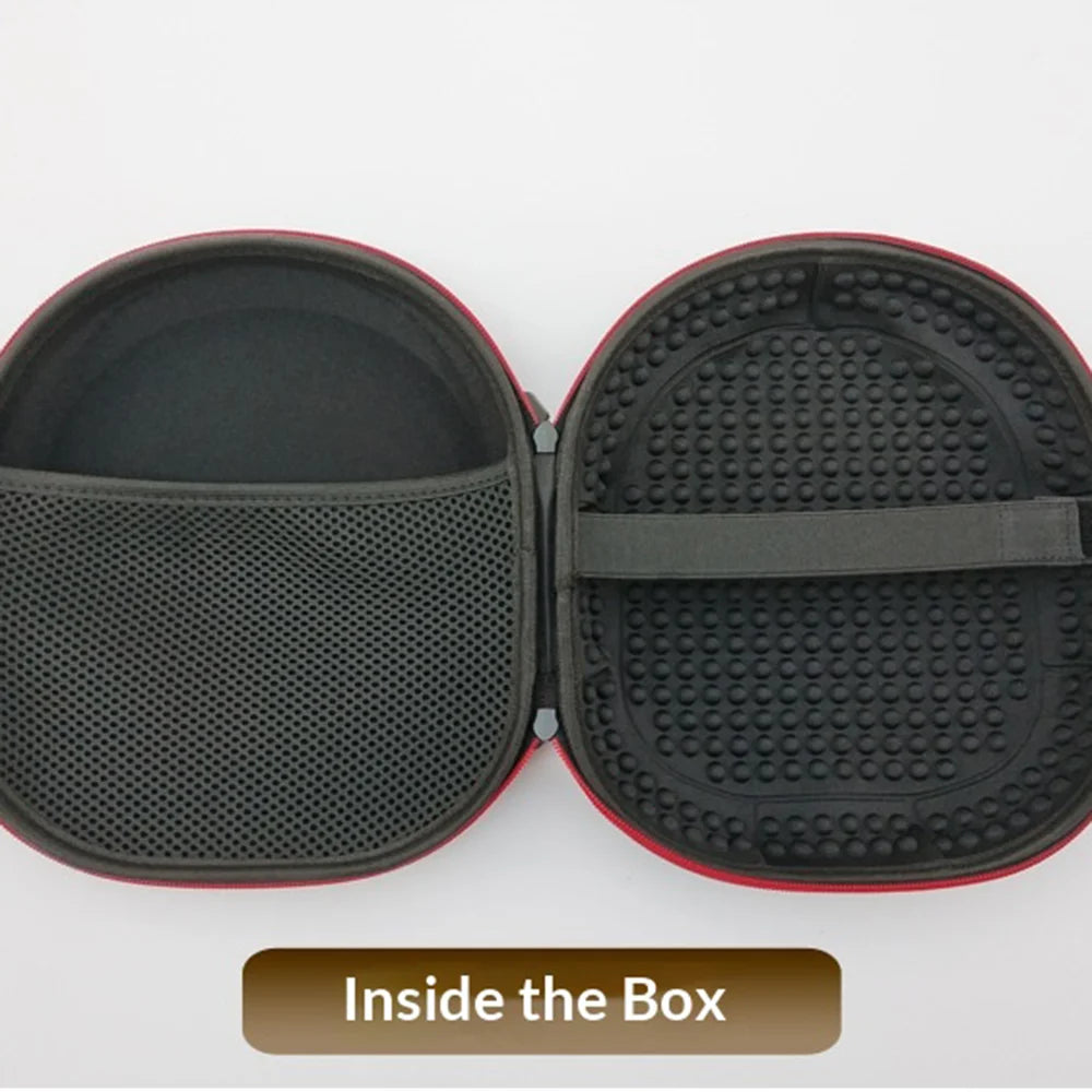 For Sony INZONE H5 / H7 / H9 Headphone Case Shockproof EVA Hard Shell Carrying Pouch - Leather Style/Black - 3