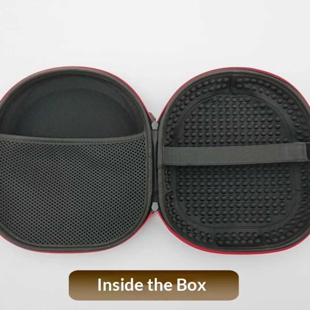 For Sennheiser ACCENTUM Plus Hard Storage Case Shockproof EVA Protective Headphone Bag - Leather Style/Black - 2