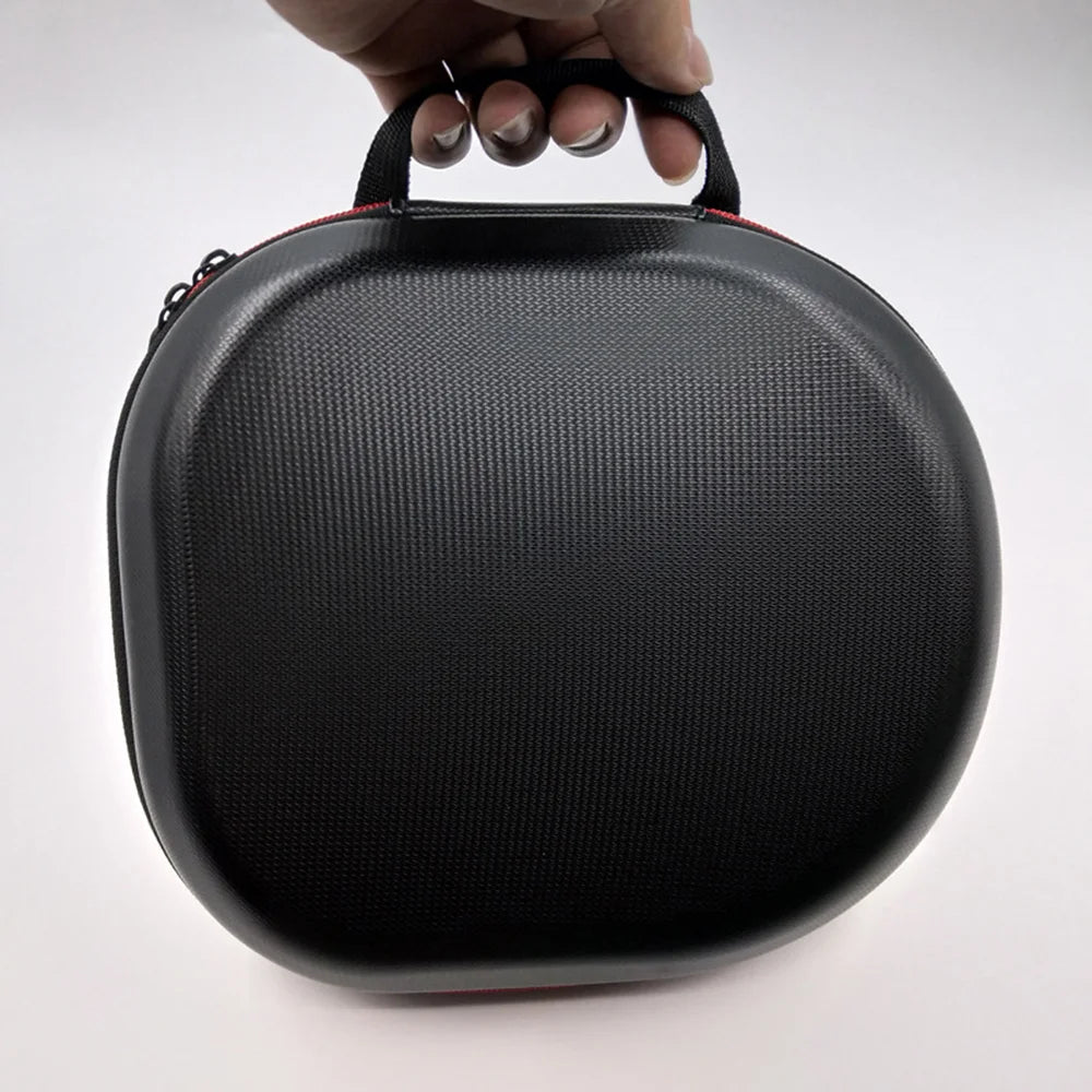 For Sennheiser ACCENTUM Plus Hard Storage Case Shockproof EVA Protective Headphone Bag - Leather Style/Black - 6