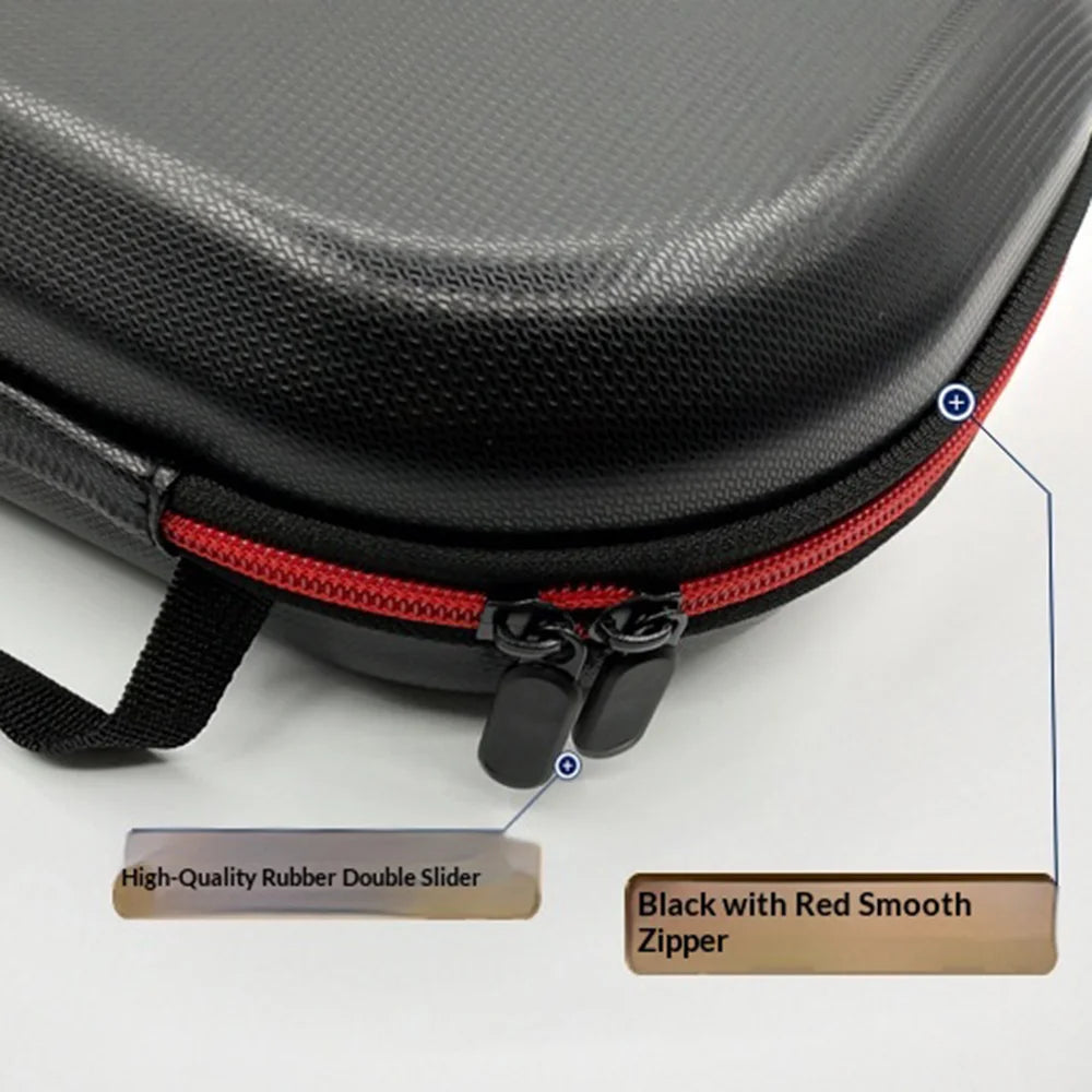 Carrying Case for SteelSeries Arctis Nova 1/3/5/7/Pro Headphone Shockproof EVA Hard Shell Storage Bag - Leather Style/ Black - 2