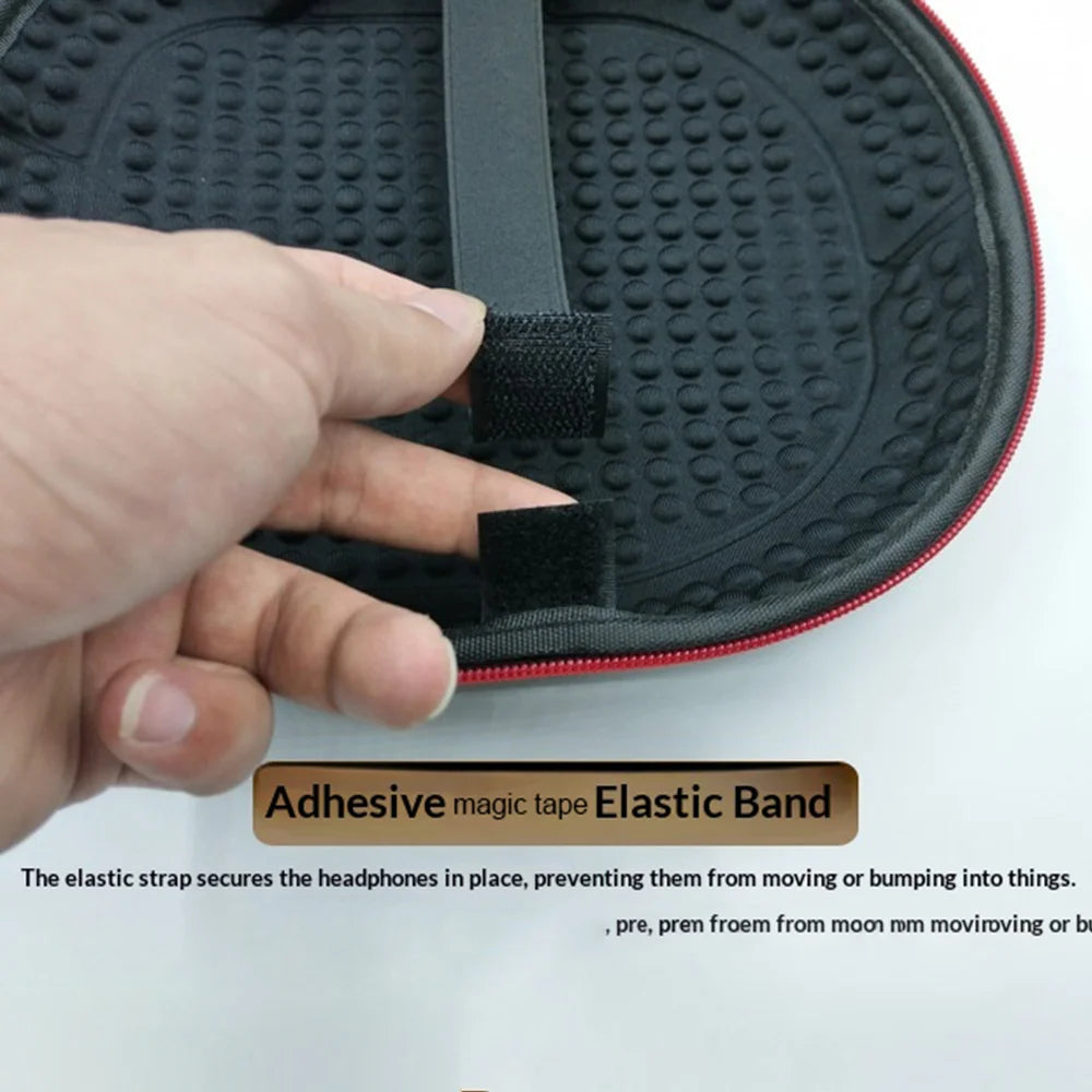 For Asus ROG Delta II Headphone Case Shockproof Portable EVA Hard Storage Case - Leather Style - 4