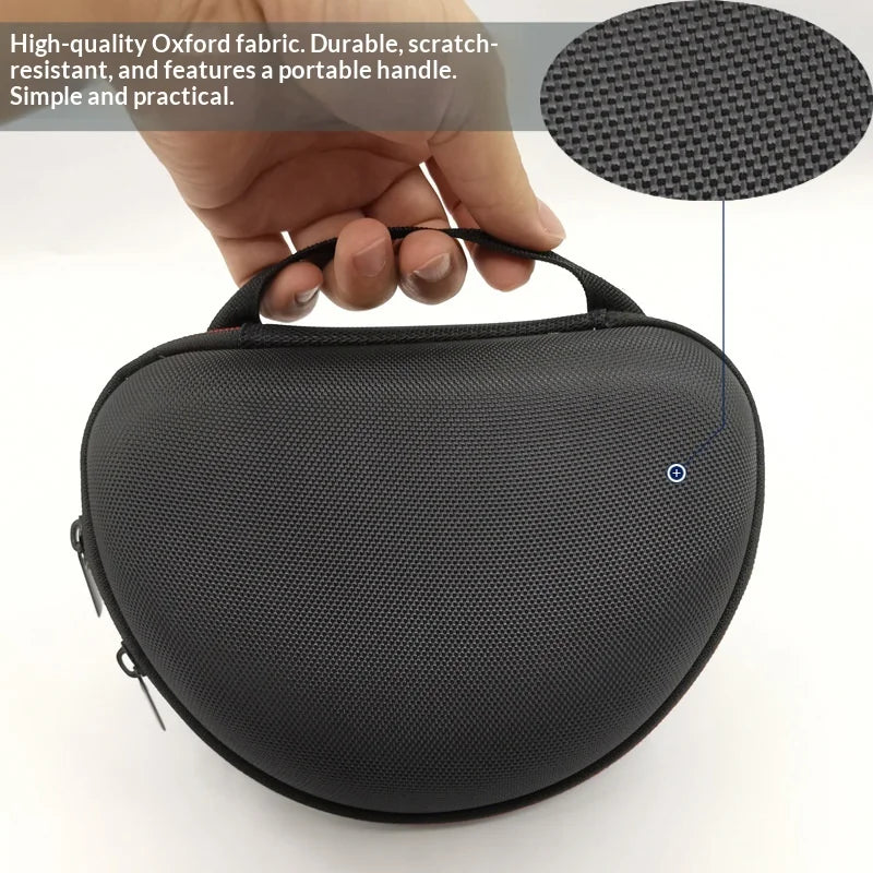 For JBL Live 400BT/460NC/Tune 670NC/520BT Headphone Case Shockproof Oxford Fabric Storage Pouch - Black+Grey Lining - 4