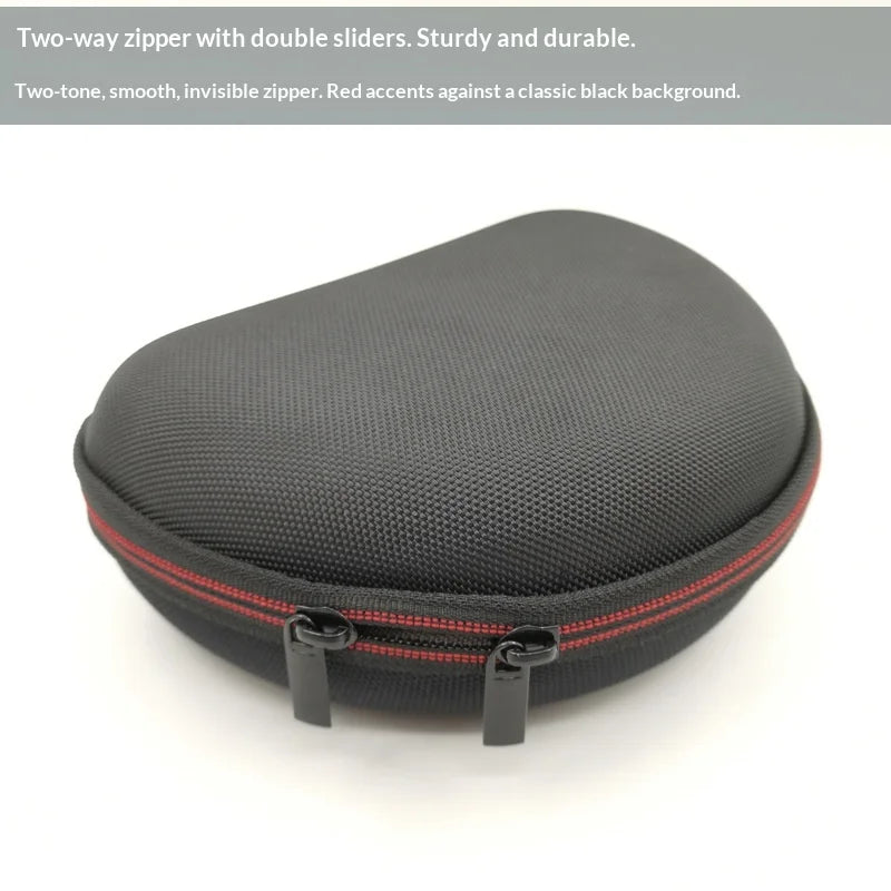 For JBL Live 400BT/460NC/Tune 670NC/520BT Headphone Case Shockproof Oxford Fabric Storage Pouch - Black+Grey Lining - 5