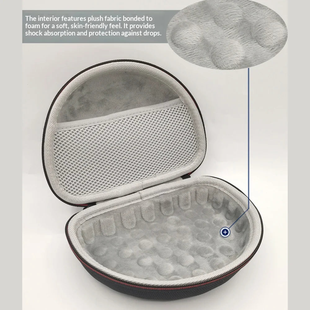 For JBL Live 400BT/460NC/Tune 670NC/520BT Headphone Case Shockproof Oxford Fabric Storage Pouch - Black+Grey Lining - 6