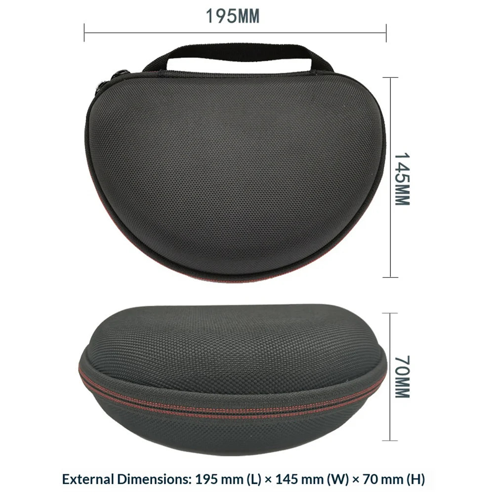 For JBL Live 400BT/460NC/Tune 670NC/520BT Headphone Case Shockproof Oxford Fabric Storage Pouch - Black+Grey Lining - 7