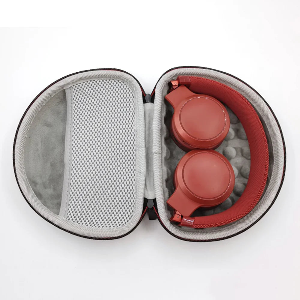Hard Storage Case for JBL JR310BT/Tune 600BTNC/660NC/500 Shockproof Headphone Carrying Case - Black+Grey Lining - 4