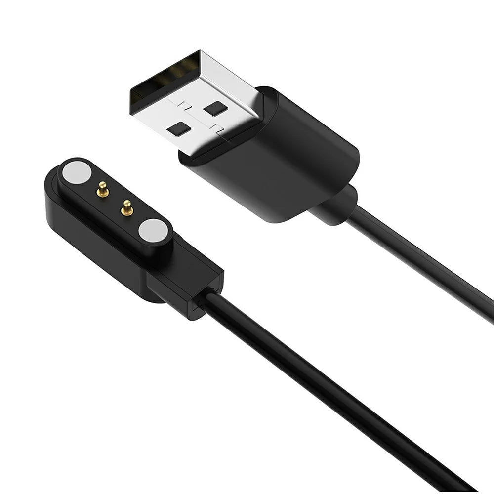 1.2m Universal Smart Watch Charging Cable Portable Magnetic Charge Cable for Oppo Watch Free/TicWatch GTH - Black - 1