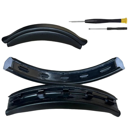 For Sony WH-CH720N Headphones Snap-on Protein Leather Headband Cushion Replacement - Black - 1