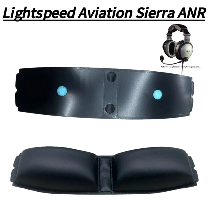 For Lightspeed Aviation Sierra ANR Headphones PU Leather Headband Pad Replacement Cushion - Black - 5