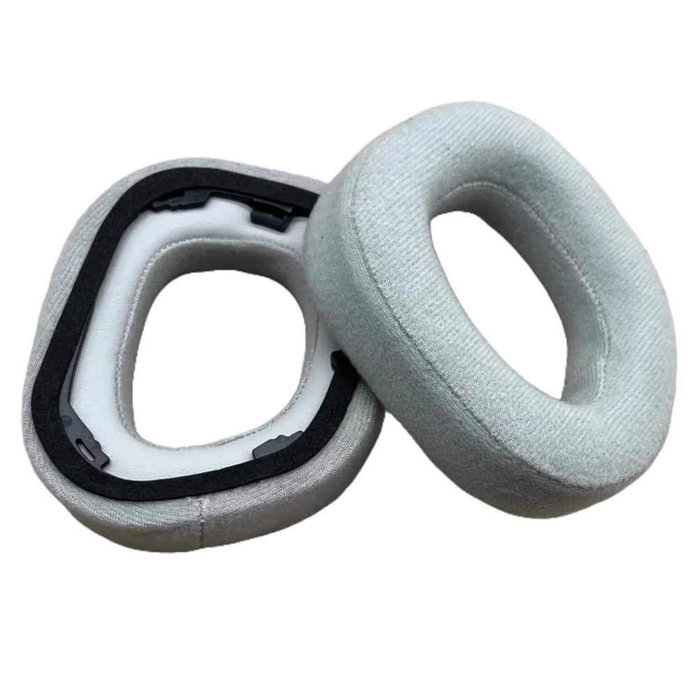 2Pcs for Corsair HS80 RGB Wireless/USB Replacement Ear Cushions Velvet + Memory Foam Earpads - Gray - 4