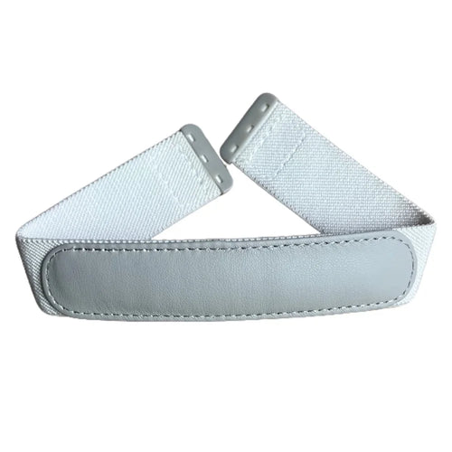 For Corsair HS80 RGB Wireless/USB Adjustable Magic Tape PU Leather + Nylon Replacement Headband Strap - Gray - 1