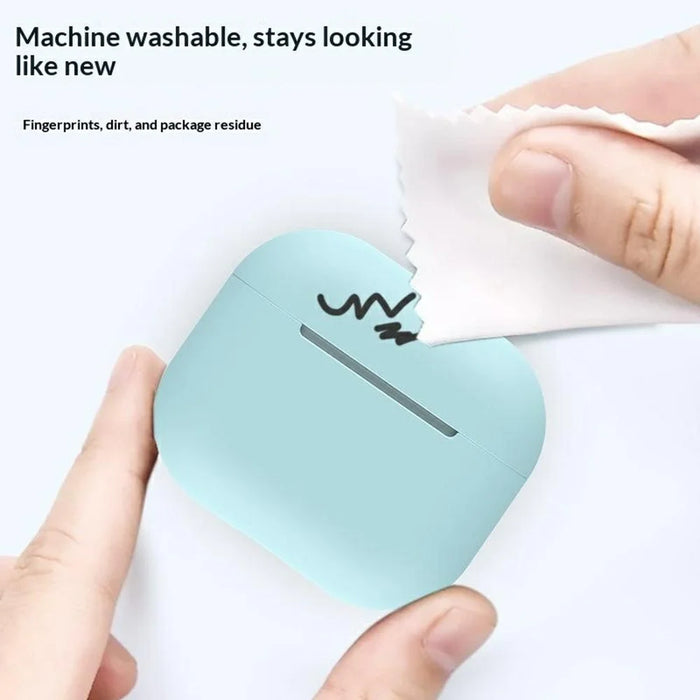 For AirPods 3 Silicone Case Shockproof Precise Cutouts Earphone Protective Cover - Baby Blue - 2
