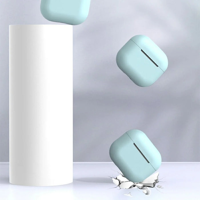 For AirPods 3 Silicone Case Shockproof Precise Cutouts Earphone Protective Cover - Baby Blue - 5