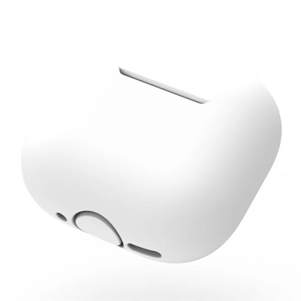 For AirPods 4 Silicone Case Shockproof Precise Cutouts Earphone Protective Cover - White - 1