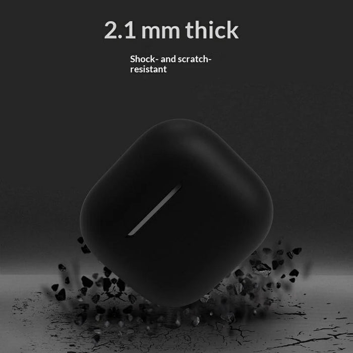 For AirPods 4 Silicone Case Shockproof Precise Cutouts Earphone Protective Cover - White - 2
