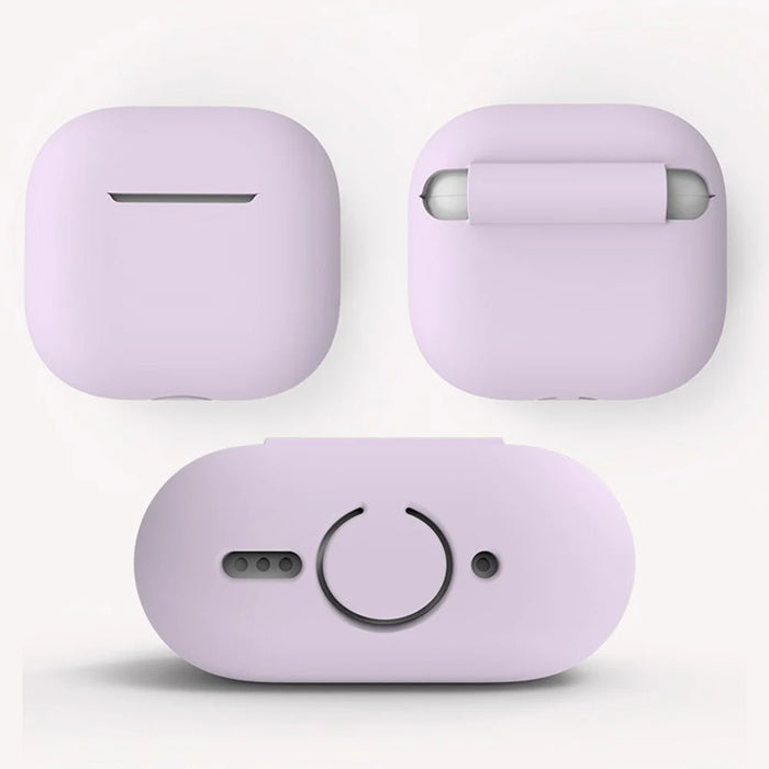 For AirPods 4 Silicone Case Shockproof Precise Cutouts Earphone Protective Cover - White - 5