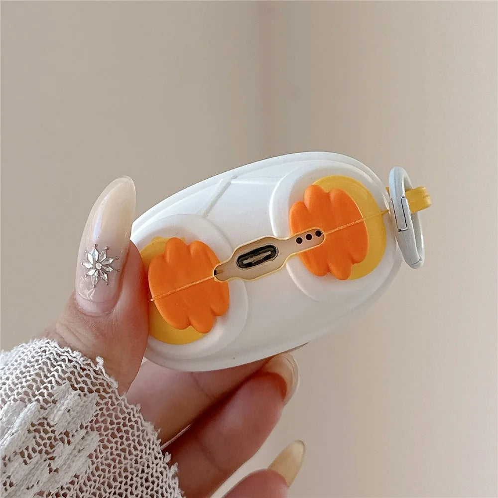 For AirPods Pro 2 / Pro Case Cute Little Yellow Chicken Design Silicone Protective Cover with Hanging Buckle - 5