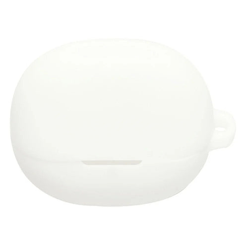 For QCY MeloBuds N20 / MeloBuds N20 Pro Silicone Case Wireless Earbuds Protective Cover with Anti-Lost Buckle - White - 1