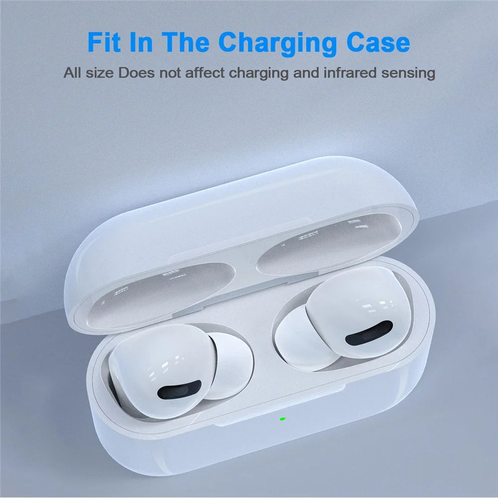 NEW BEE 6 Pairs S/M/L Noise Blocking In-ear Ear Tips Soft Silicone Earbuds Caps with Storage Box for Apple AirPods Pro - 6