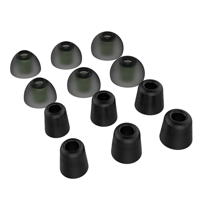 NEW BEE 6 Pairs S/M/L In Ear Memory Foam Silicone Ear Tips Noise Blocking Earbuds Caps - Black - 4